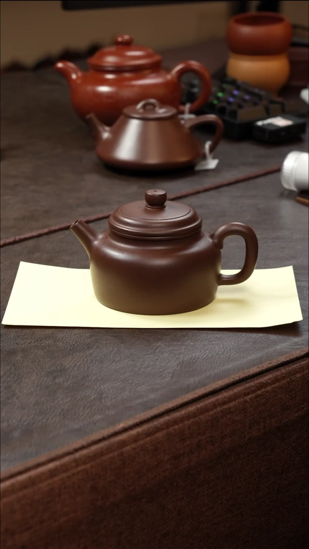 茶壶紫砂壶·13老紫泥德钟200cc
