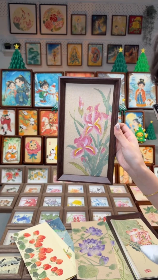 国画粉鸢尾  手绘国画27