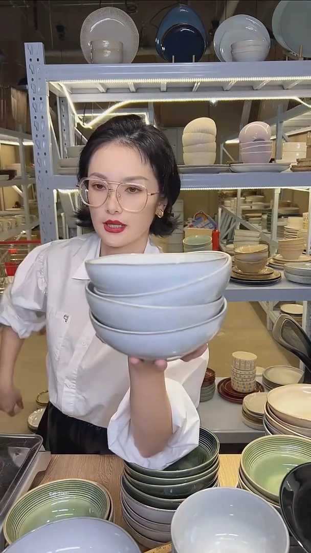 瓷208外贸尾货高温釉下彩陶瓷餐具默认微瑕