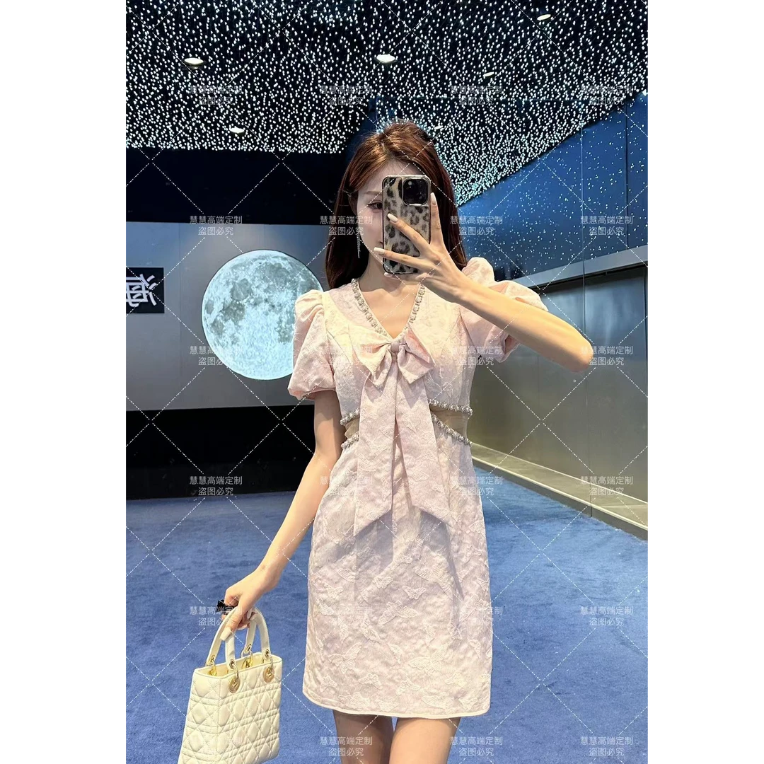 【慧慧】2025夏季性感名媛设计感女装连衣裙 40556