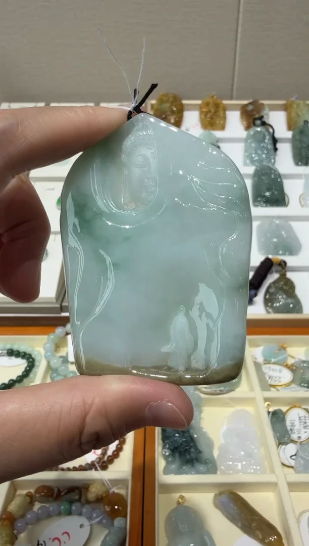 未镶嵌挂件翡翠A货翡翠多样性孤品国雕谢林工