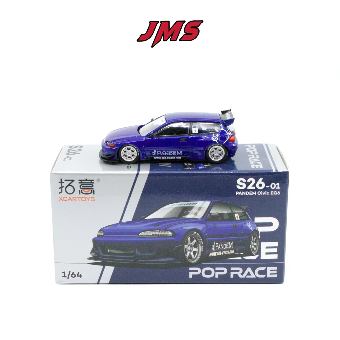 拓意POPRACE热门正版1:64 S26-01 本田思域PANDEM  合金车礼物