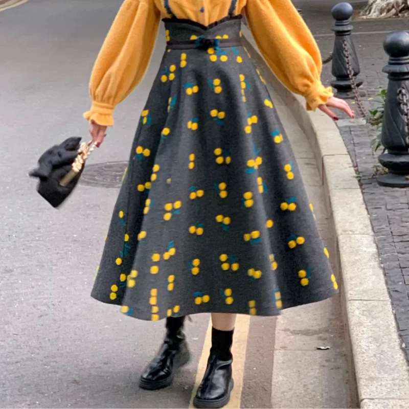 【现货】秋冬季2025年新款复古法式绝美气质高腰显瘦高级感半身裙