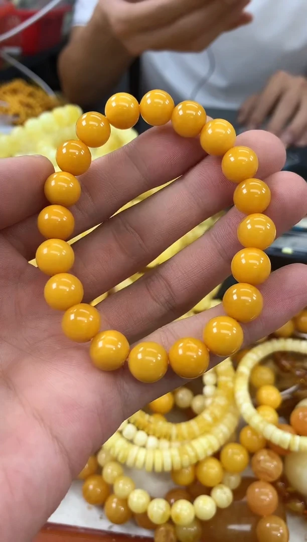 未镶嵌蜜蜡裸石手串