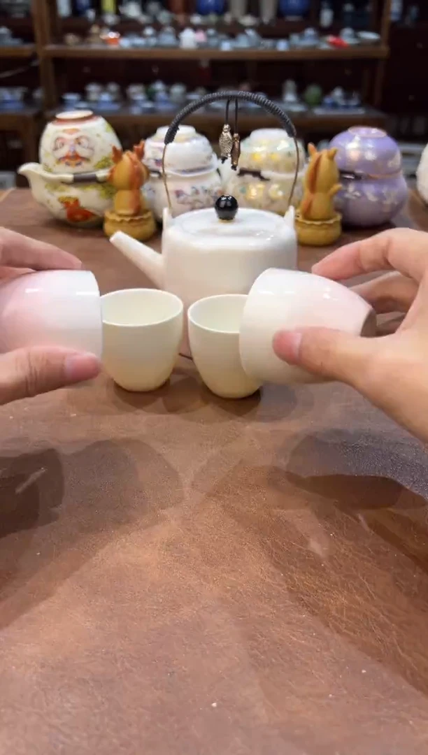 真的很便宜超好看会开片的旅行茶具