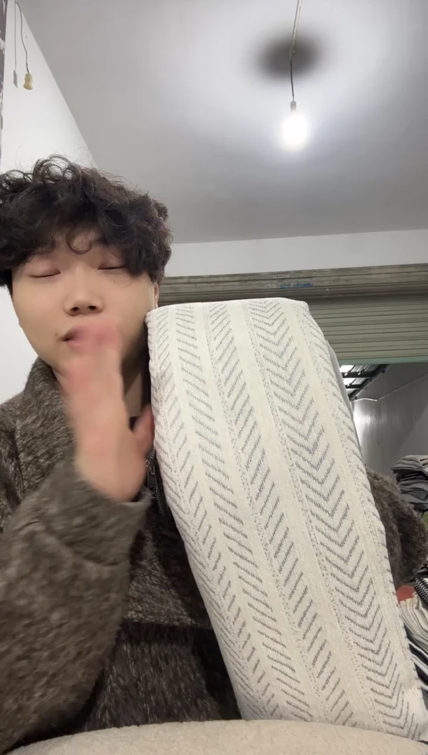 雪尼尔蓝灰色鱼骨纹90*280