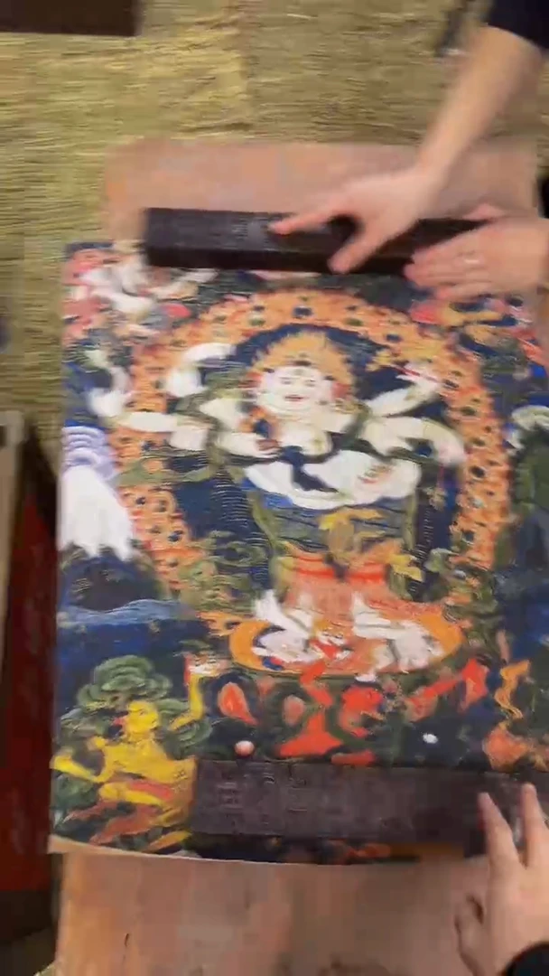 装裱画精品手绘唐卡链接--A170