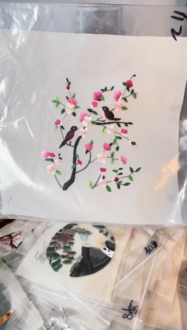 织绣纯手工苏绣双面绣绣布112