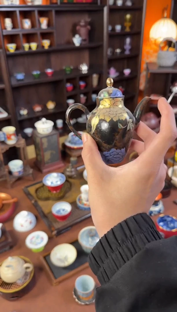 柴烧刻诗薄胎美人壶