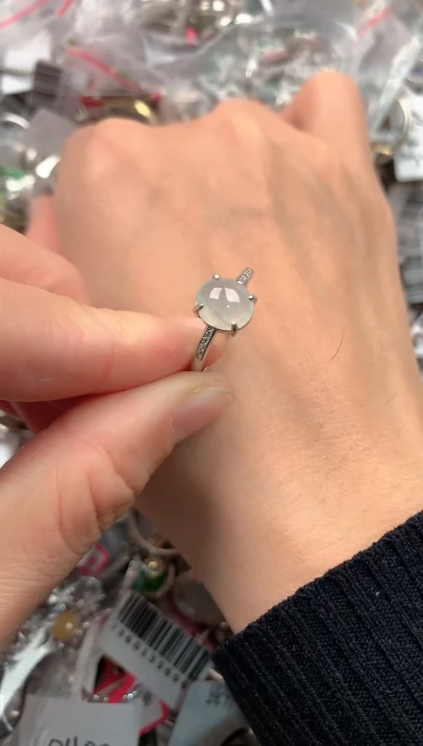 银S925镶嵌戒指翡翠333   10