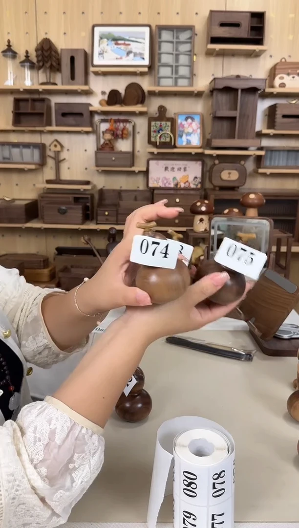 木壹*5个71 72 73 74 75 北美黑胡桃微瑕葫芦摆件