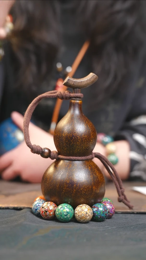 【闪购商品】YU192大漆酒葫芦不包手串及旋转底座