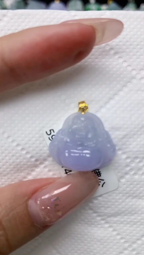 颈饰18K金镶嵌翡翠b