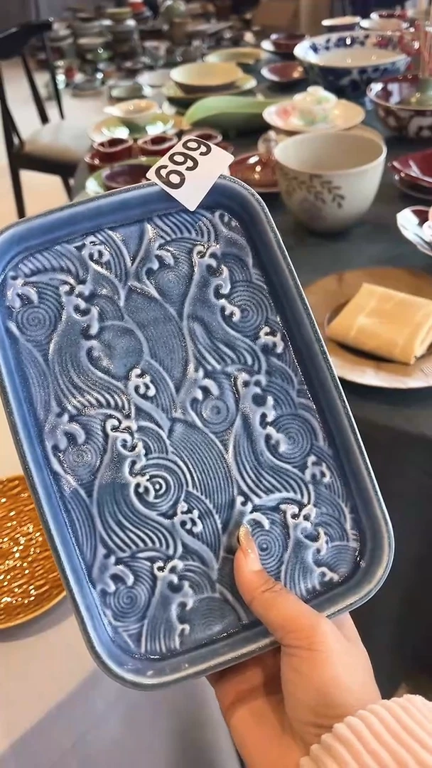 【闪购商品】碗699蓝色海浪壶承