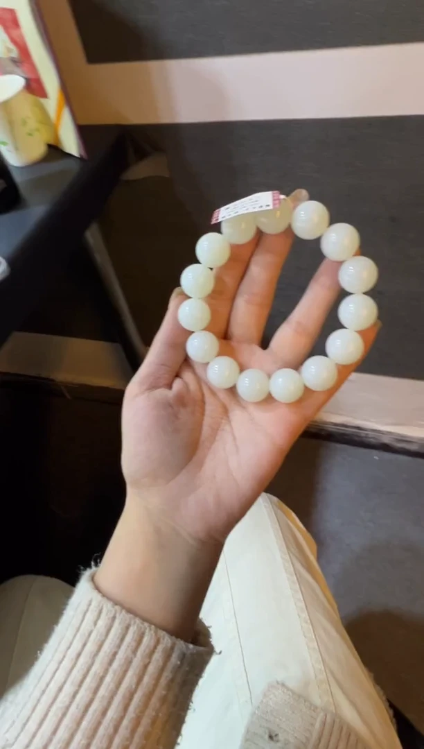 未镶嵌手串和田玉天泰白玉手串（产地直发）