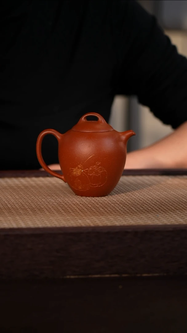 茶壶紫砂粗砂朱泥 210cc