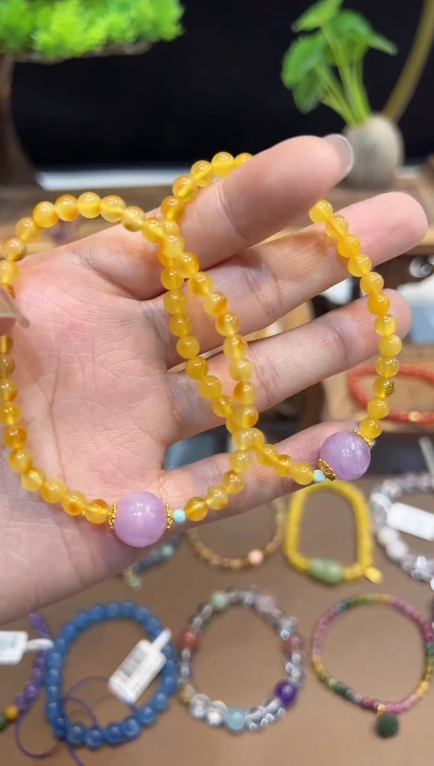 【闪购商品】琥珀手链未镶嵌手饰@@多样性发一