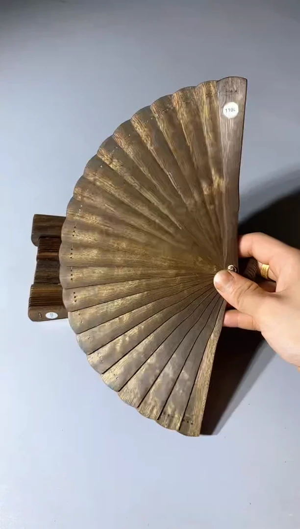 金丝楠110号16cm金丝楠木小叶桢楠扇子