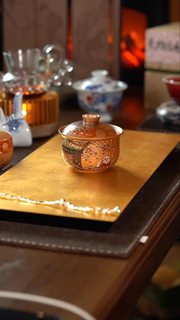 【闪购商品】正春堂·古法柴窑 事事如意盖碗