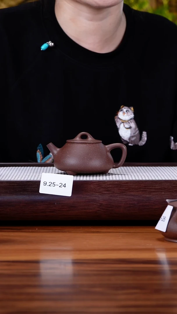 茶壶紫砂9.25-24 清灰紫 平盖石瓢特价130