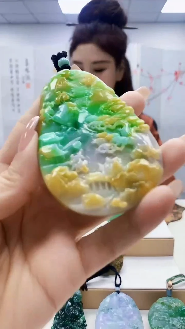 未镶嵌定制翡翠4829ty-毛货挂件54