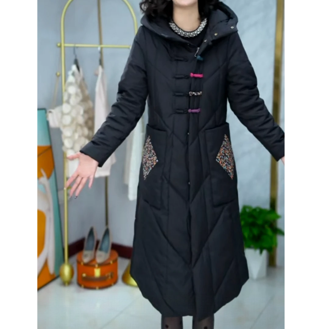 百合【棉服】冬季时尚高端中长款小个子修身显瘦加厚棉衣棉服外