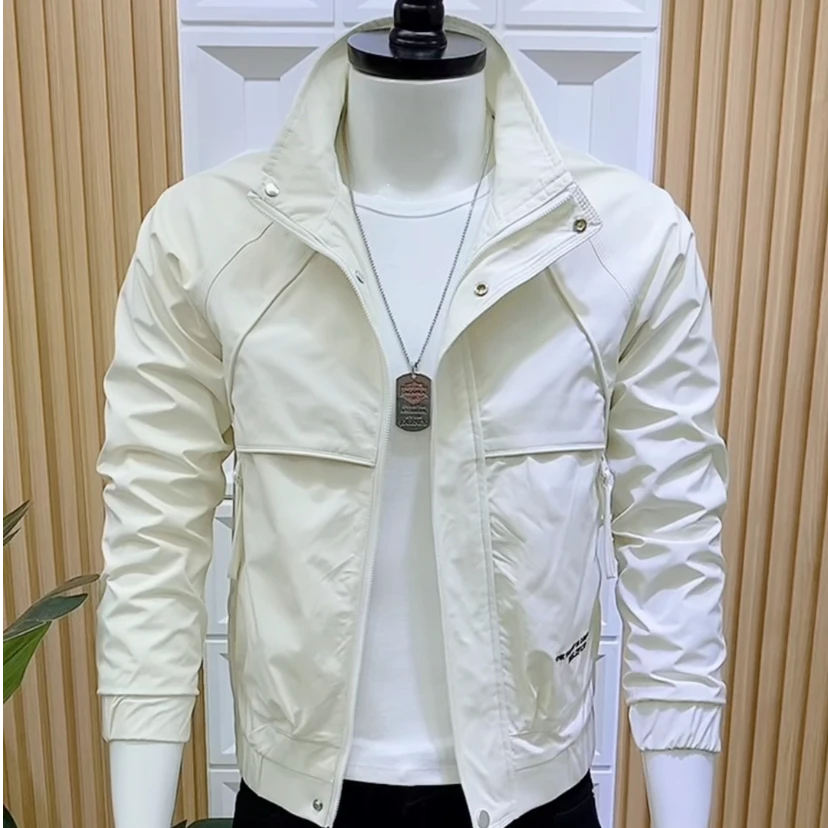 秋季新款男士外套2025春秋季男款夹克时尚休闲百搭户外立领男外衣