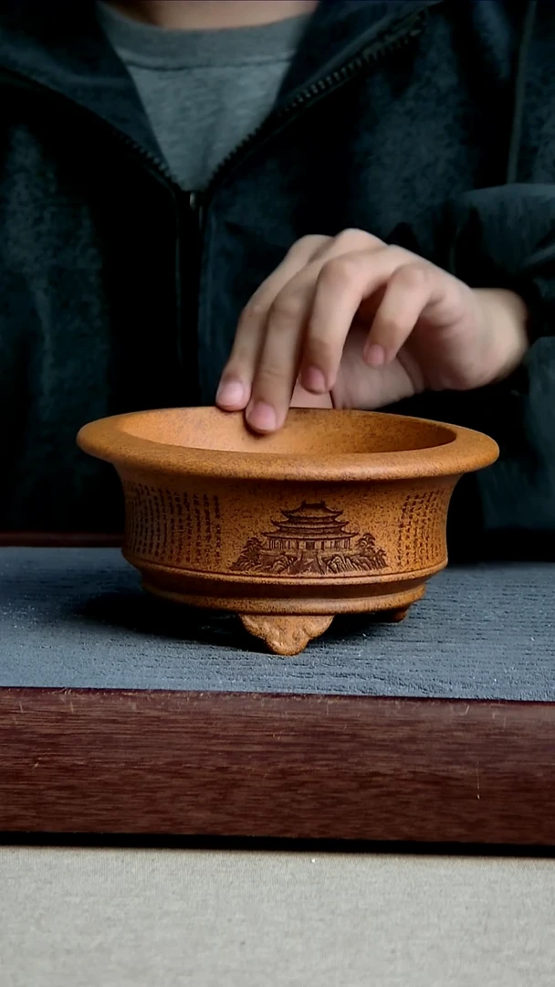 紫砂花盆13*6.5内径尺寸 阁楼