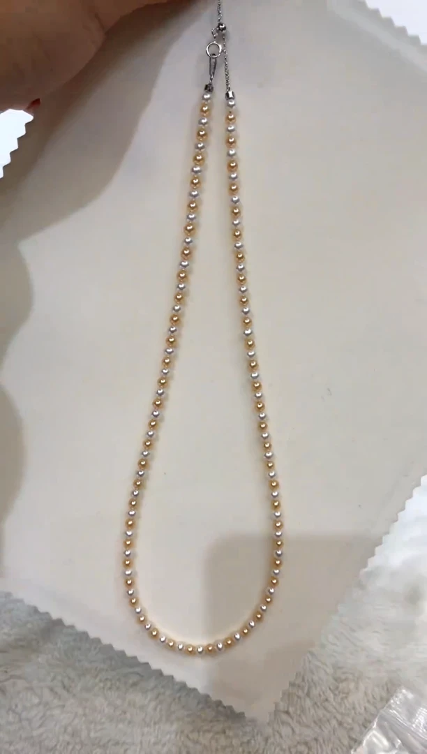 颈饰银S925镶嵌淡水珍珠