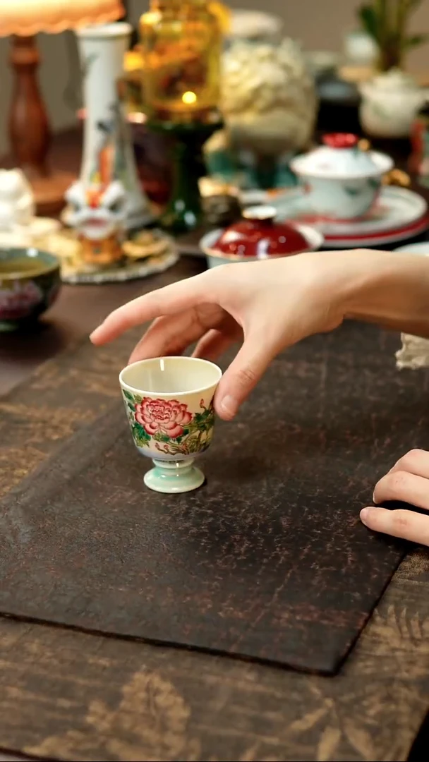 景德镇陶瓷杯碗柴烧多人