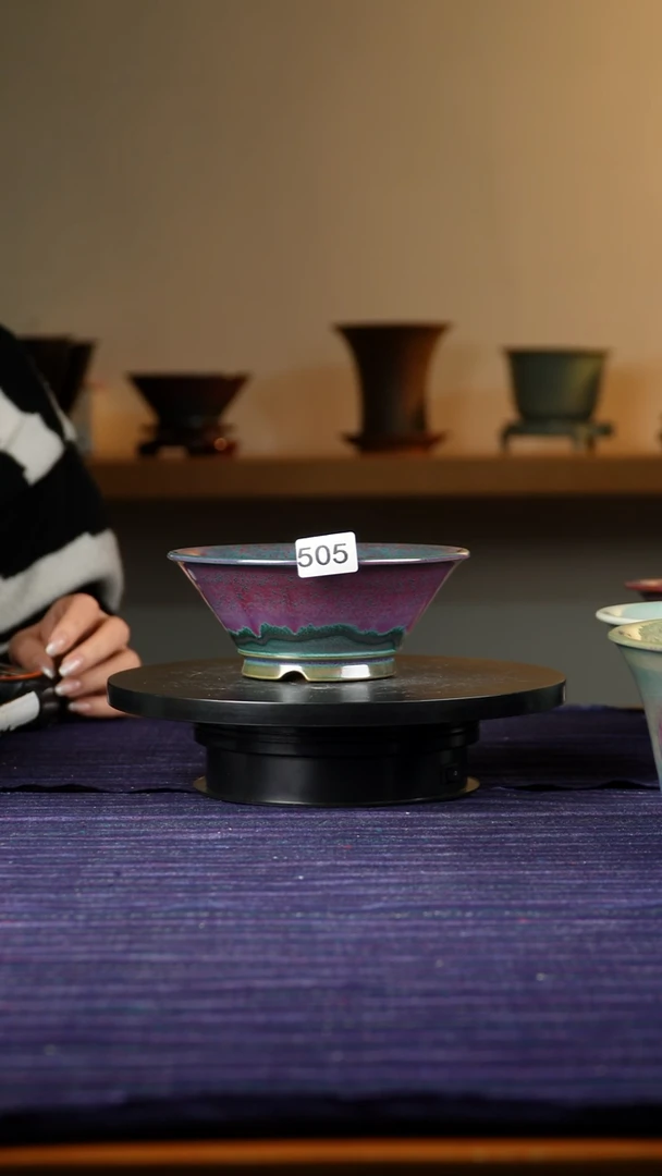 505斗笠窑变花盆6.5/16