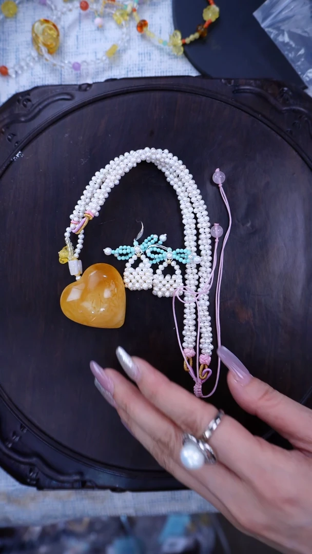 琥珀项链未镶嵌套装多样性发货其一