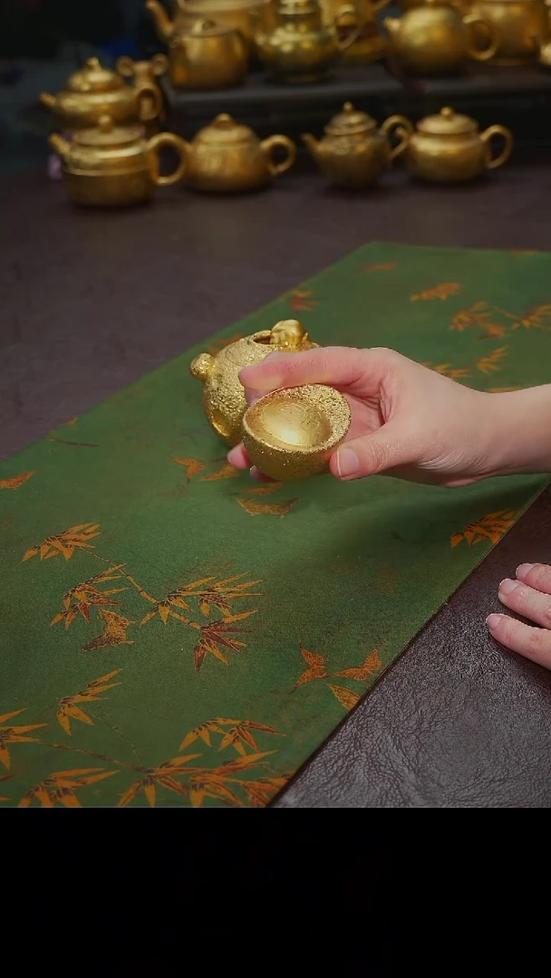 茶杯紫砂【宜景窑帝王黄鎏金系列】茶宠42