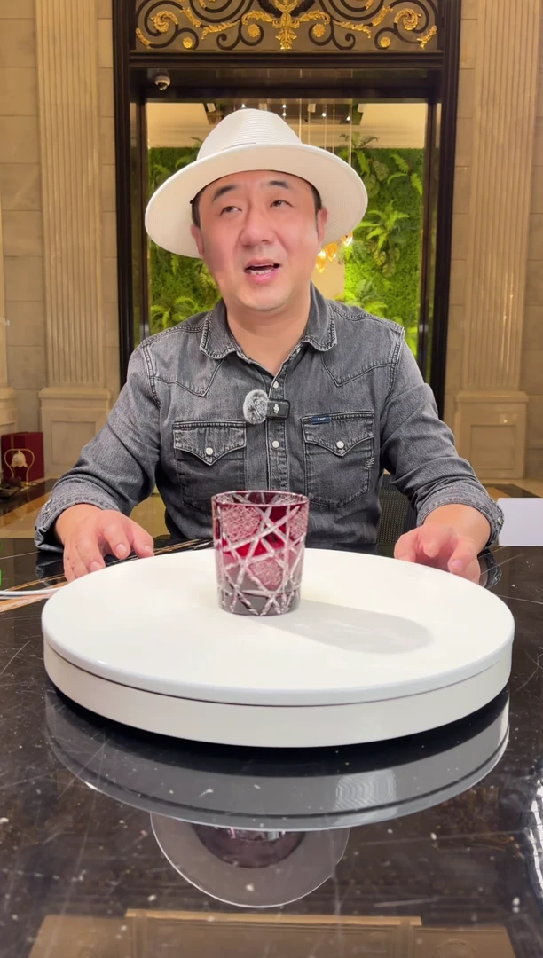 【闪购商品】茶宠AJ06581红色刻花威士忌杯