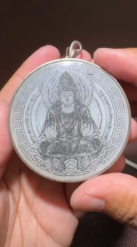 银S925镶嵌和田玉挂件和田玉