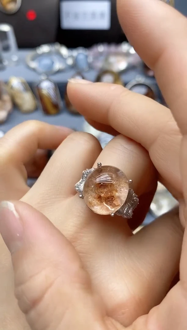 戒指银S925镶嵌水晶水晶水晶