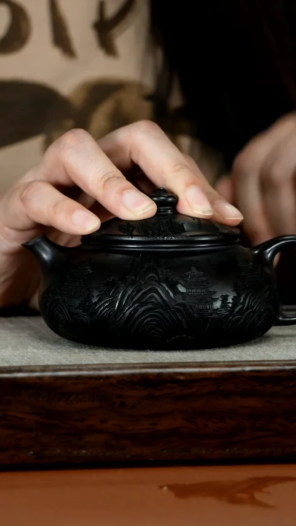 茶壶紫砂李传容S级石黄富春山居图寒江220CC