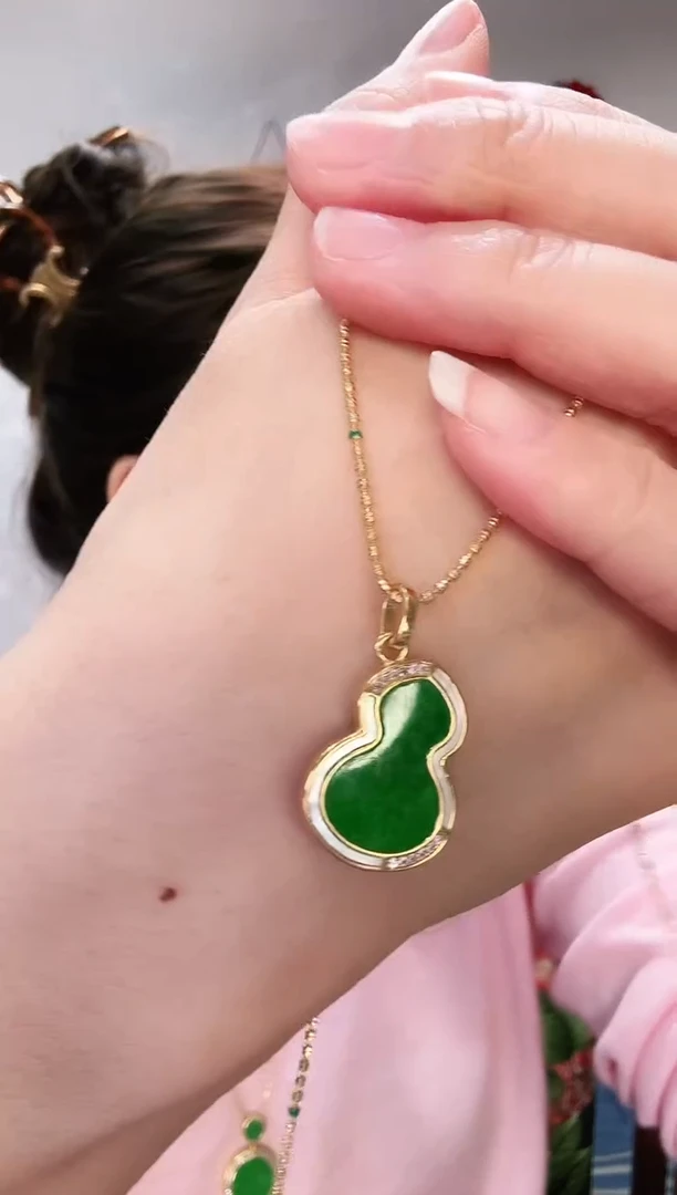 【闪购商品】翡翠颈饰银S925镶嵌吊坠