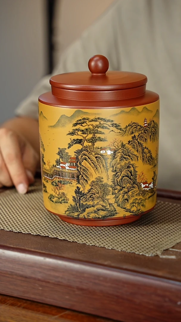 宜兴原矿紫砂茶叶罐