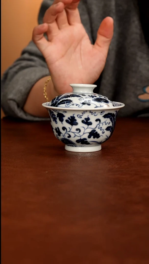 景德镇瓷器，青花瓷手绘茶具~