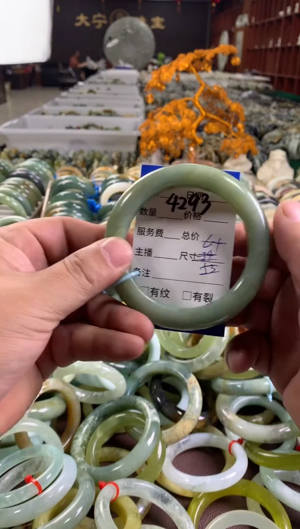 蛇纹石玉未镶嵌手镯4293