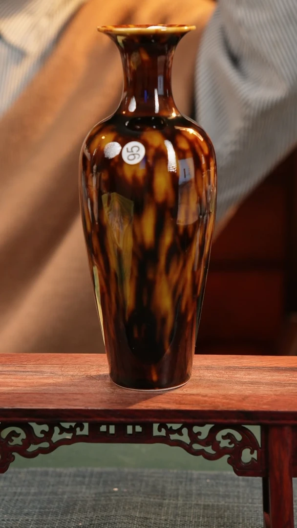 【闪购商品】摆件纯手工原创高温瓷器〖玳瑁釉〗