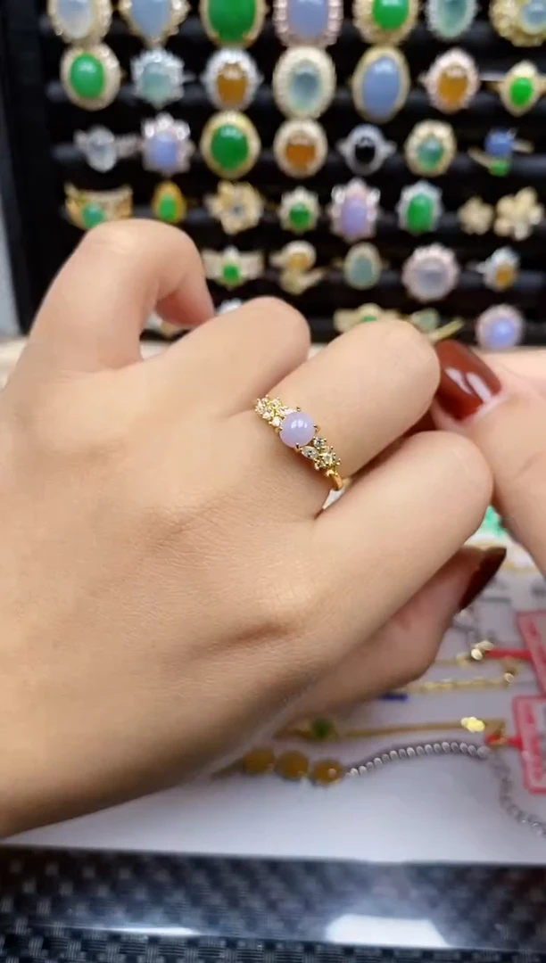 银S925镶嵌戒指翡翠759