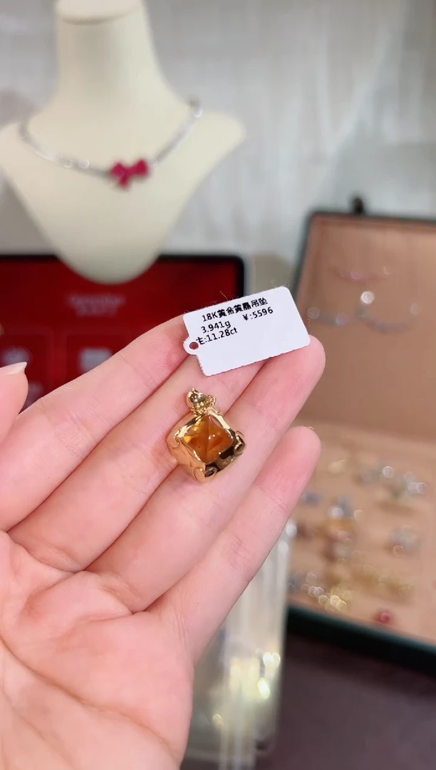 颈饰18K金镶嵌黄晶BN14497-A#-Y#13