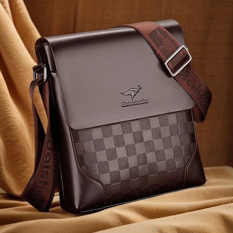 2025新款质感皮包男包单肩包男士背包斜挎包商务休闲简约包包斜跨