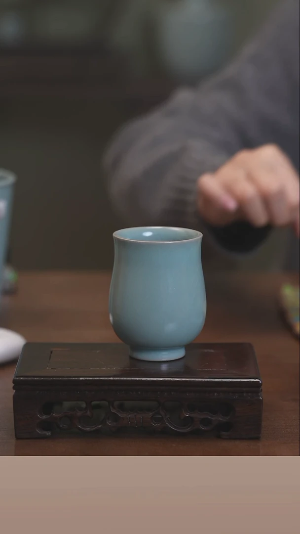 【闪购商品】清凉寺原产地仿古釉手工汝瓷闻香杯