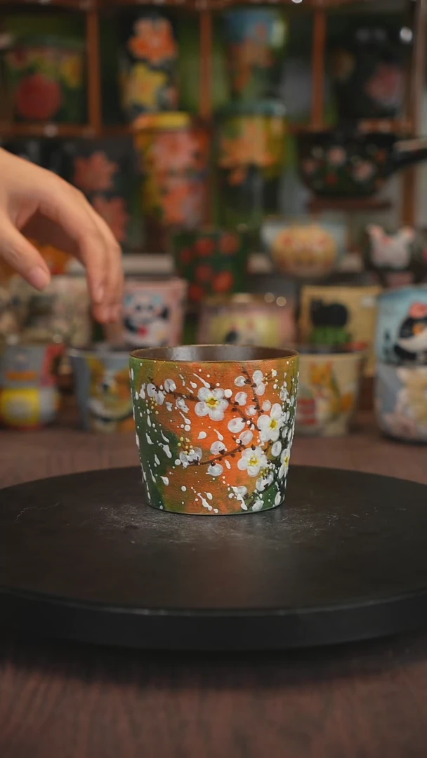 紫砂油画手绘釉下彩