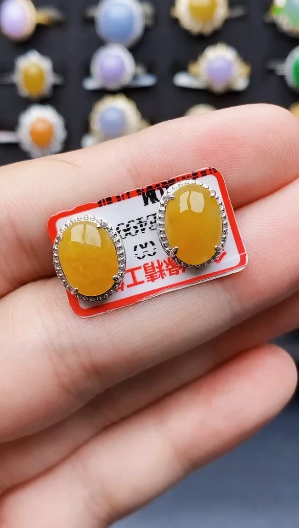 银S925镶嵌戒指翡翠3065