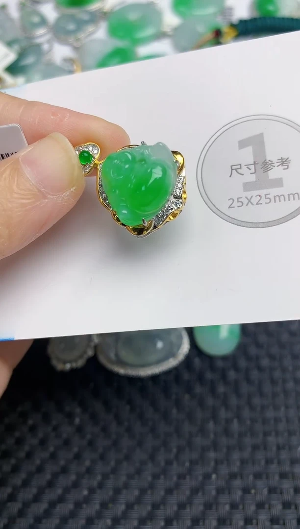 颈饰未镶嵌翡翠天然缅甸A货翡翠百元以上9元证书费自理