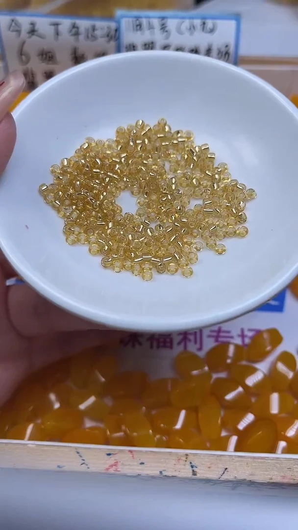 未镶嵌散珠玛瑙/玉髓E102 金色隔珠2*3mm110颗8元